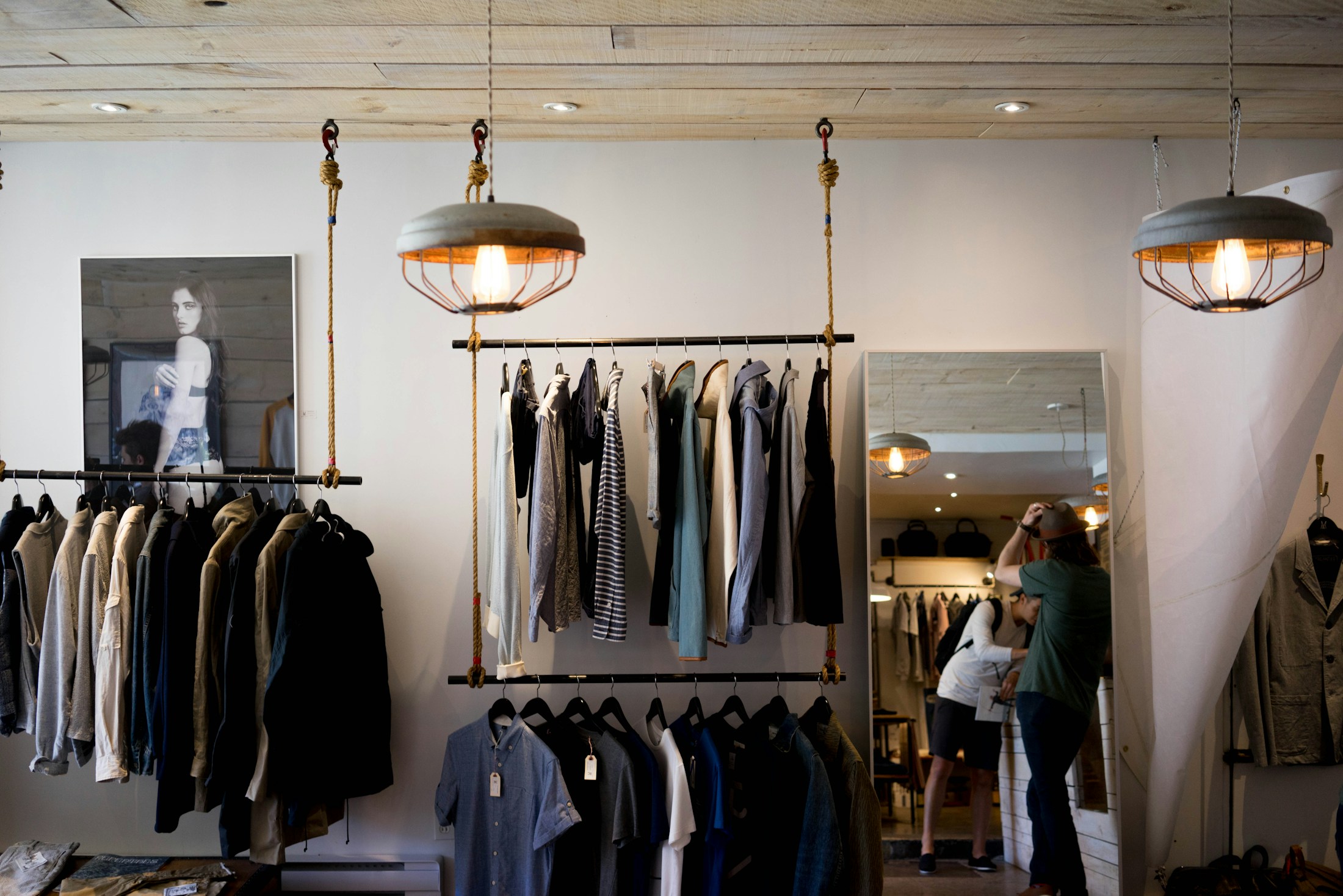 Garments and considered details in a fashion atelier